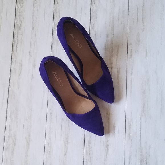 Aldo Purple Suede Heel - Picture 2 of 4